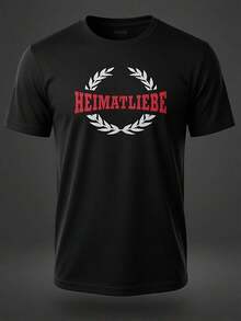 Men's T Shirt Homeland Love Laurel Black Unisex Casual High-Weight Printed  T-Shirt, A Versatile Everyday Style Perfect For Going Out. - 黑色 - 查看 12