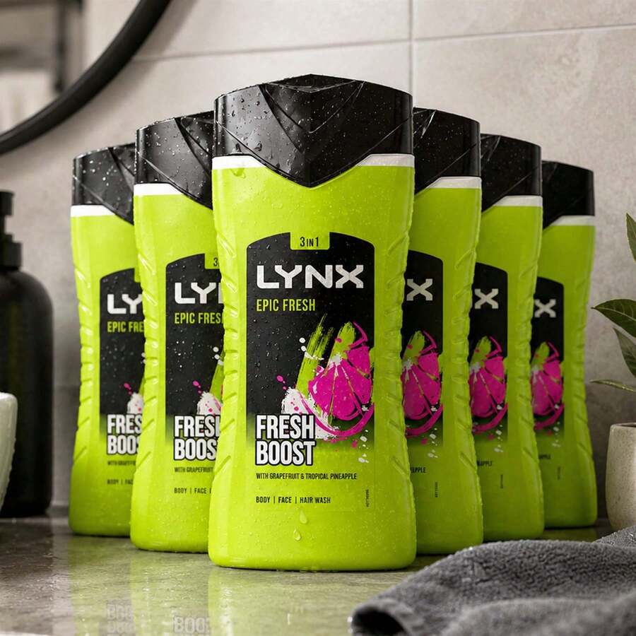Lynx Epic Fresh Shower Gel 225ml - Pack Of 6 - Sandalwood - View 1