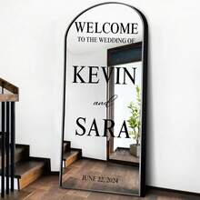 Customized Mirror Sticker Wedding Decoration - Wedding Signage Decor DIY Wedding Sticker - Mirror Sticker "Welcome To The Wedding" - Customized Mirror Letter Sticker Decal - Just Married - Wedding Marriage Decor/Modern Wedding Welcome Sign/Personalized Newlyweds Name And Date/Mirror Sticker-Bridal Shower - Multicolor - View 8