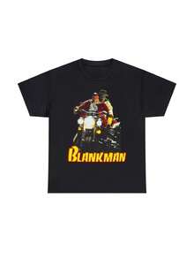 Men's T-Shirt With Superhero Print From The Movie "Blankman" - Classic 90s Retro Design With Logo And Character, Heavy-Duty Loose Fit T-Shirt, A Must-Have For Comic Book Fans, Suitable For Home, Office, Parties, Meetings And Travel. - 黑色 - 查看 6