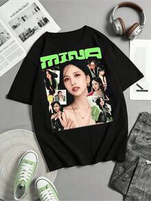 Mina Twice Graphics T-Shirt, Twice Four Is T-Shirt, My Strategy T-Shirt, Twice Ready To Be World Tour T-Shirt, Twice Members Sweater - Black - View 6