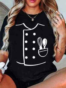 Camiseta Gráfica Under The RadarChef, Camiseta de Cocina, Camiseta para Equipo de Chefs, Regalos para Chefs, Camiseta de Chef de Cocina - Estilo Urbano Vintage, Unisex, de Algodón, Manga Corta, Cuello Redondo - Negro - Ver 7