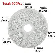 【600个不锈钢开口连接环 - 用于DIY珠宝制作、项链、手链、小型企业用品的开口连接环 - 易于使用、用途广泛且经久耐用】 - 彩色 - 查看 13