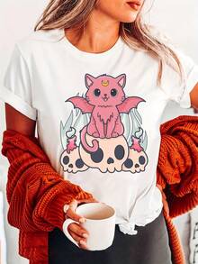 Women T-Shirts - [White] - View 1