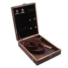 Writers Messenger Wood Box, Wooden Box With Hinged Lid Shoulder Bag, With Lid Outdoor Sketching Storage Box Log - Multicolor - View 1