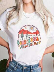 1 Piece Of Scottsdale Before The Veil Bride Babe Fall Outfit T-Shirt, Matching Bachelorette Party T-Shirt, Women's Fall Clothing, 180g, 100% Cotton, Designs Are Printed. Unisex. 180g 100% Cotton - 白色 - 查看 6
