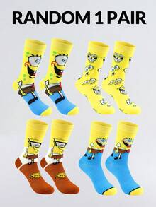 SpongeBob SquarePants 7 Đôi/3 Đôi/1 Đôi Tất Nữ Cao Đến Bắp Chân, Dùng Cho Mọi Mùa, In Hoạt Hình Vui Nhộn & Độc Đáo, Biểu Cảm Thời Trang & Kỳ Quặc, Phân Loại Ngẫu Nhiên, Phù Hợp Cho Ở Nhà, Nghỉ Lễ, Thể Thao Và Mặc Hàng Ngày - Nhiều màu - Xem 11