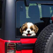 Stiker Mobil Anak Anjing Mengintip Realistis, Stiker Bodi Anak Anjing Menjulurkan Lidah dengan Bahagia, Cocok untuk Mobil, Truk, dan SUV, Dekorasi untuk Pemilik Hewan Peliharaan - 1 buah - View 5