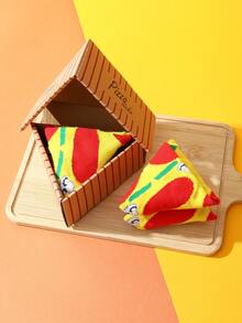 Tất CREATOR SOCKS 1 đôi tất hình pizza ngộ nghĩnh, thiết kế hộp quà sáng tạo hình pizza dễ thương và độc đáo, có thể dùng làm quà tặng bất ngờ cho sinh nhật/tiệc tùng/ngày gia đình/đám cưới/Ngày của Cha/mùa tốt nghiệp/mùa tựu trường/Halloween/Giáng sinh và các ngày lễ khác. Chất liệu mềm mại. - Màu vàng - Xem 6