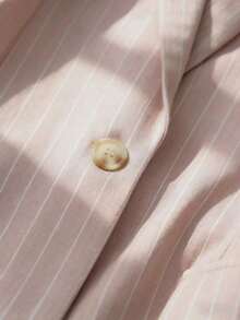 Blazer casual de unicolor para mujer - Rosa - Ver 4