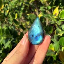 天然拉长石水滴吊坠，水晶石英吊坠，水晶项链，水晶疗愈，能量水晶，水晶脉轮，水晶礼品 1件 - 彩色 - 查看 13