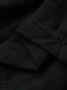 Plus Pantalones de pijama de pierna recta con cintura elástica y cordón para mujer de talla grande, pantalones de estar por casa de unicolor, para otoño e invierno - Gris - Ver 6