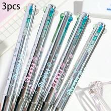 4合1可伸縮圓珠筆套組，4色，適合日記記錄、筆記、簽名，含0.5mm替芯，送給朋友、老師、學生的完美禮物，開學文具用品 - 四合一 - 查看 12