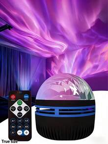 LED Northern Lights Projector, RGB Atmosphere Lamp, Bedroom LED Projection Light With Multi-Color Remote Control, Suitable For Room Decor, Christmas, Valentine's Day, Camping, Wedding - Multi-color light - View 9