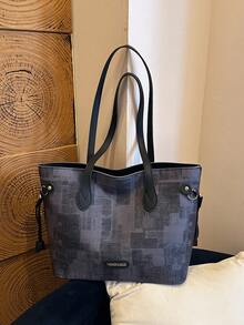 Large Capacity Handbag For Women, New Arrival Minimalist Commuting Shoulder Tote Bag - Multicolor - View 5