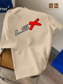 Men's Casual T-Shirt 'LSX' Printed - Made Of Soft Polyester, With Crew Neck And Machine Washable - The Perfect Choice For Summer - Apricot - View 6
