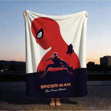 1pc Cartoon Character Printed Blanket,Superhero Movie Print Blanket,Retro Cartoon Style Throw Blanket,Cartoon Character Printed Blanket,All-Season Universal Nap Blanket,Character Home Decor Blanket,Modern Fashion Gift Suitable For Home Bedroom Bed Sofa Office Lunch Break Cover Picnic Blanket - Nhiều màu - Xem 3