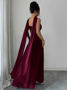 New Women's Long Dress, Tube Top, Elegant And Sophisticated Design, Flattering, Perfect For Gala Parties, Red Carpets, Weddings And Formal Events - 紅色 - 查看 4