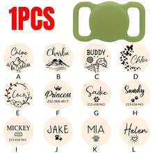 Custom Pet Collar Holder Compatible With AirTag, Sliding Dog Name Tag, Personalized AirTag Cat Collar, Silicone Quiet AirTag Protective Case, Engraved AirTag Dog Collar Holder, 12 Design Templates, Pick Your Dog's Favorite Style - Multicolor - View 17