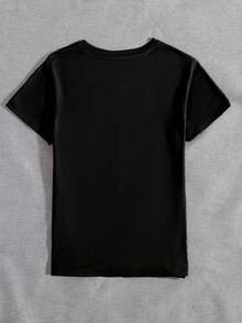 Women's 90s Retro Y2K Style T-Shirt, Soft And Comfortable, A Great Souvenir Gift For Cruise Trips, With A Countdown Print, Suitable For  And Fashionable Outfits, Casual Everyday Wear, And Elegant Attire. Crew Neck, Short Sleeve T-Shirt, Ideal For Team Uniforms On Cruise Vacations, 180g T-Shirt With Heat Transfer Printing. - 黑色 - 查看 3