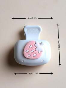 1/2pcs Cute Strawberry Pattern Toothbrush Holder With Cover, Portable Toothbrush Storage Container In Pink & White, Toothbrush Protector Case For Travel, Best Gift For Couples, Friends, Family, Teachers, Travel Lovers, Essential For Home & Dorm - View 2