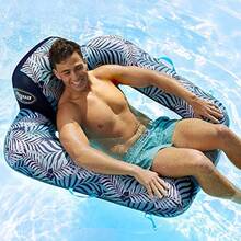 Flotador para Silla de Piscina Aqua para Adultos, flotadores de Piscina de Gravedad Cero, múltiples Colores/Formas/Estilos, para Adultos y niños flotantes - Silla de piscina Zero G Blue Fern - Ver 4