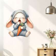 New Cartoon Rabbit PVC Self-Adhesive Wall Decor Sticker, Removable Without Leaving Glue Marks, Suitable For Room, Living Room, Home Decor Background, Wall Beautification Sticker - 1PC - View 9