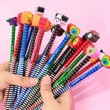 Lápiz de dibujo de 18 con diseño de animales de dibujos animados, con borrador, de madera, HB, para niños, regalos de de cumpleaños, rellenos de papelería. - 20 piezas - Ver 8