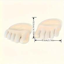 Women's Ultra-Thin Invisible Five-Toe Half-Palm Socks. Thickened Construction Delivers Extra Cushioning And Long-Lasting Durability. Breathable Below-Knee Design With Toe Grips For Non-Slip. Solid Color, Thin For Summer. Comfortable And Fitted For High Heels And Formal Shoes. Hand Wash Only. Unisex Shoe Covers, Slippers, And Sock Liners. - Multicolor - View 4
