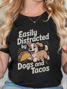 Camiseta de manga corta con cuello redondo y estampado del personaje Dirty Harry, negra, con diseño sencillo, estilo básico diario, estilo vintage urbano, unisex, holgada, de algodón. Blusas para mujer. blusas.blusas casuales para dama.Impresión de osos cariñosos.Camiseta estampada Impresión de osos cariñosos. - Negro 5 - Ver 7