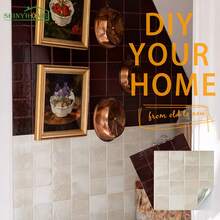 shiny home Peel-And-Stick Splash Guard - 1/5/10 Pieces 10.5 Inches * 10.5 Inches - 3D Self-Adhesive Peel-And-Stick Tile Splash Guard Suitable For Kitchen, Bathroom, And Wall Tiles. Checkerboard Pattern. - Beige - View 7