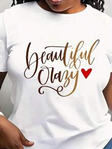 Soft, Breathable, And Lightweight For All-Day Comfort. Women's White T-Shirt With Gold Cursive Lettering And A Rose-Gold Heart Accent. This Soft And Breathable Crew Neck Crop Top Is Ideal For Bachelorette Parties, Bridal Shower Dresses, Bridesmaid Gifts, And Casual Yet Elegant Tops. The Classic Crew Neck And Relaxed Fit Flatter All Body Types And Are Easy To Pair With Jeans, Shorts, And Leggings. - 白色 - 查看 7