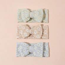 3pcs Multi-Color Soft Elastic Baby Headbands, Breathable, Suitable For All Seasons, Perfect Gift And Photo Prop - Multicolor - View 14