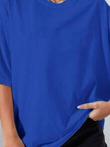 Lovelume 200g T-Shirt For Women In Green/Red/Navy, Size, Printed. - 藍色 - 查看 7