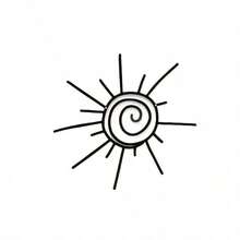 1pc Large Boho Style Acrylic Sun Wall Art - Horizontal, Beach Decor - Multicolor - View 1