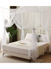 Outdoor Mosquito Net, Curtain Bed Cover, Rainbow Mosquito Net, Princess Mosquito Net, Suitable For 4-Post Bed Elegant Mosquito Net Set, Mosquito Netting With Hooks And Tassel Rope, Screen-Style Bed Cover Curtain, Mosquito Net - A - View 6