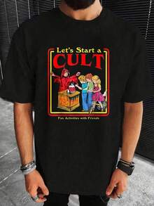 New Men's T-Shirt 2026 With Religious Illumination Print - A Distinctive Garment Featuring A Religious Leader, Short Sleeves, Crew Neck, Men's Casual Wear - Suitable For All Seasons And Easy To Care For - Classic Pop Culture Style, Perfect For Travel, Home And Parties, An Ideal Gift For Women And Men. - 黑色 - 查看 1