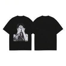 Men's T-Shirt New Summer 2026 Collection Casual, Unisex, Short Sleeve Beach T-Shirt 2026 New Comeback 5th Official Album ARIRANG Exclusive Pop-Up Merchandise Print Comfortable Fabric, Loose Fit, Soft And Breathable - 黑色 - 查看 11