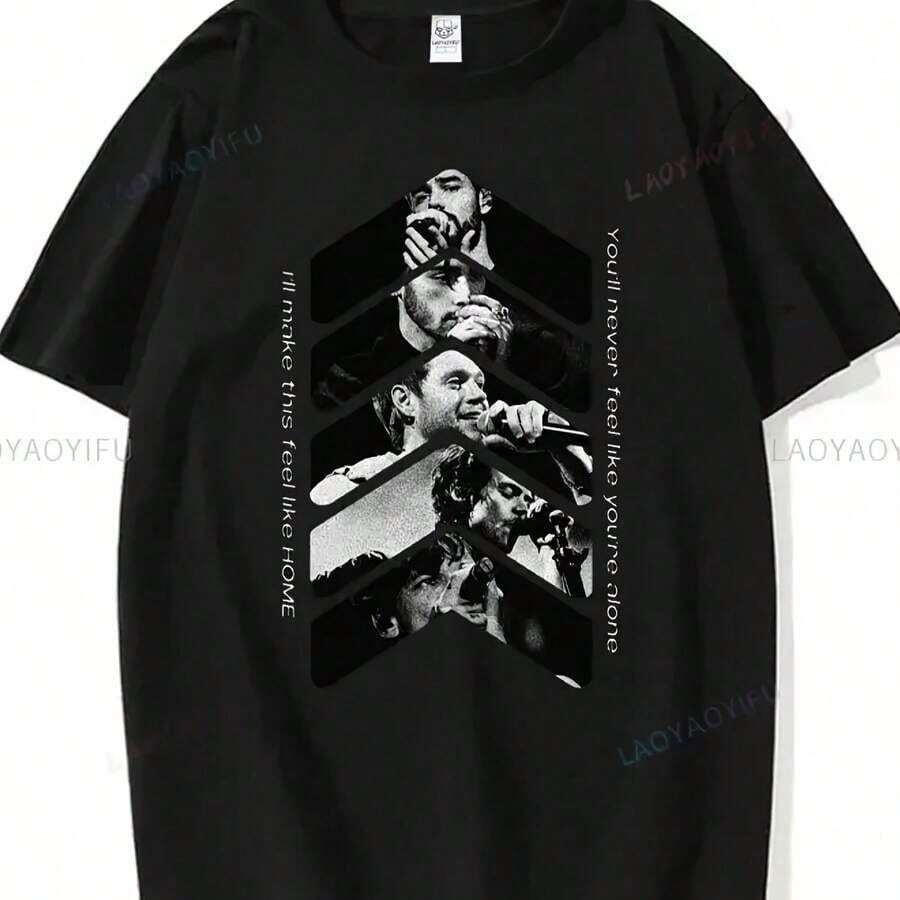 I Love One Directions Print T-Shirts, Rapper Short Sleeve T-Shirts, Vintage Singer T-Shirts, Summer Cotton Hip Hop Style T-Shirts For Men And Women. - White - View 1