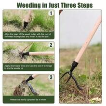 4-Prong Heavy Duty Manual Weeder - Labor-Saving Rust-Proof Aluminum Weeding Tool, Efficient Manual Puller Suitable For Gardening And Yard Maintenance - 1 Piece Cutter - View 7