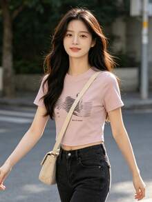 Women Tops - Pink - View 4