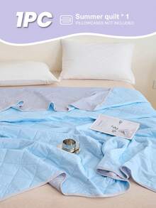 1 buah Selimut Pendingin Biru Langit, Seprai, Perlengkapan Tidur, Dekorasi Kamar Tidur, Selimut Pendingin Udara, Perlengkapan Tidur Musim Panas Ringan, Sepenuhnya Bernapas dan Sejuk, Lembut dan Nyaman, Cocok untuk Semua Ukuran Kasur, Sempurna untuk Penggunaan di Rumah dan Asrama, Bantal dan Sarung Bantal Tidak Termasuk - Biru langit - View 2