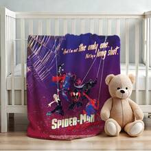 1pc S-Pider-Man Print Blanket,Retro Cartoon Style Throw Blanket,Cartoon Character Printed Blanket,All-Season Universal Nap Blanket,Character Home Decor Blanket,Modern Fashion Gift Suitable For Home Bedroom Bed Sofa Office Lunch Break Cover Picnic Blanket - Nhiều màu - Xem 4