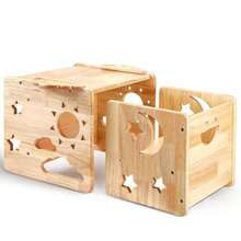 Banco Mesa y Sillas para Niños Montessori Escalera para Niños Antideslizante, Taburete para Niños Baño, Torre de Aprendizaje Montessori para Cocina, Torre de Pie con Riel de - Color de Pino - Ver 7