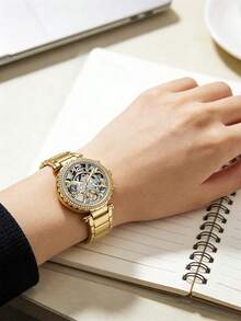 GUESS Women's Silver-Tone Multi-Function Watch GW0403L2 - Gold - View 4