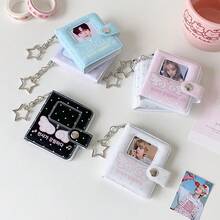Album ảnh mini hình cánh thiên thần 2 inch có nút bấm, ví đựng thẻ học sinh/thẻ sinh viên hoạt hình dễ thương. - nhiều màu - Xem 7
