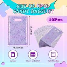 10/30/50pcs KPOP Purple Party Gift Bags,Purple Pink Gift Packing Bags,Suitable For Singer Birthday Party Decor,Gift Bags - View 7