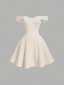Women's Solid Color Mini Dress With Bow And Open Back - Cherry Red - View 7