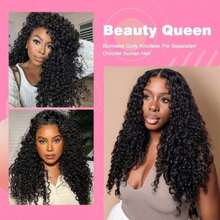 bling hair Tóc móc sợi tự nhiên dành cho nữ, tóc xoăn kiểu Miến Điện, bó tóc móc 50g đã được tách sẵn, kiểu tóc móc sợi Feather Crochet, thích hợp cho tóc ướt và gợn sóng, nút thắt vô hình Miracle Knots, màu đen tự nhiên. - Natural Black - Xem 12