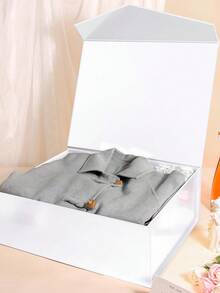 特大號禮品盒，大號白色磁吸禮品盒附磁吸蓋，高級包裝盒，收納盒，適合禮物、衣物和大件物品；生日派對和節日用品的多功能收納方案（有多種款式可選） - 白色三角蓋禮品盒 - 查看 6